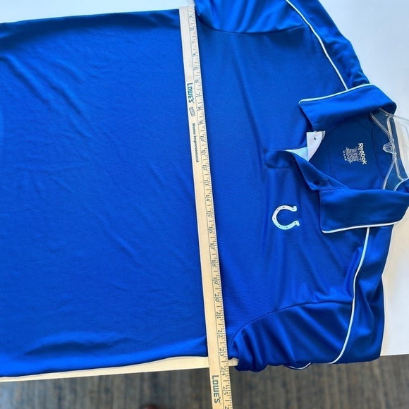Reebok Indianapolis Colts Men’s Polo Size Large 100% Polyester - Picture 8 of 10